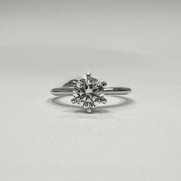 Classic Solitaire Engagement Ring in White Gold